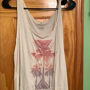 Palm tree studded tank top